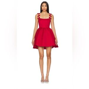ELLIATT Enchantment Bow dress. Size XS. Red